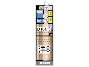 ｂ‘ルピナス金沢の物件間取画像